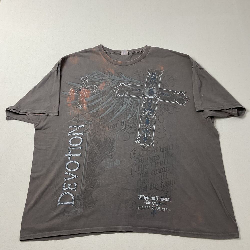 Devotion Gray Gildan Short Sleeve Graphic T Shirt Adult 2XL
